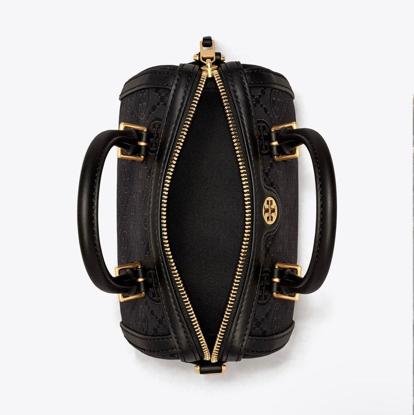 TORY BURCH MINI T MONOGRAM BARREL BAG