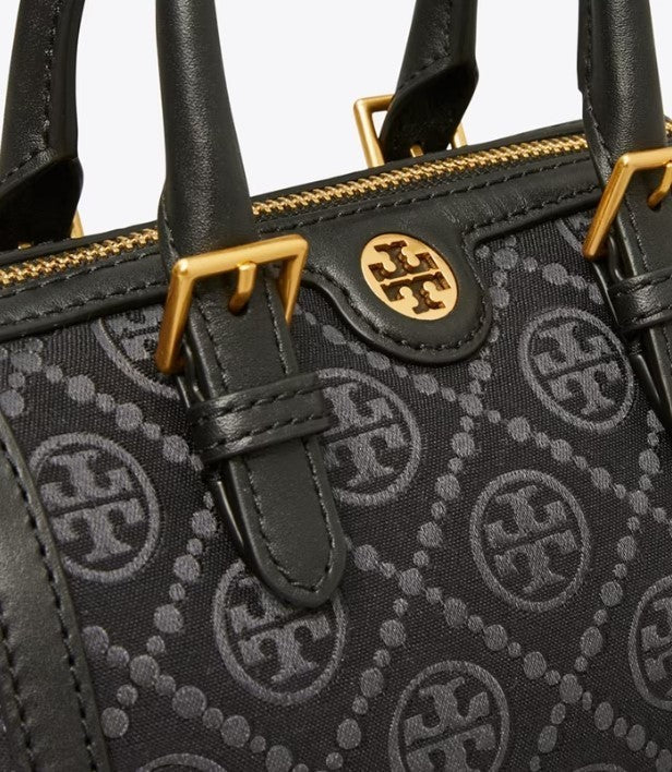 TORY BURCH MINI T MONOGRAM BARREL BAG