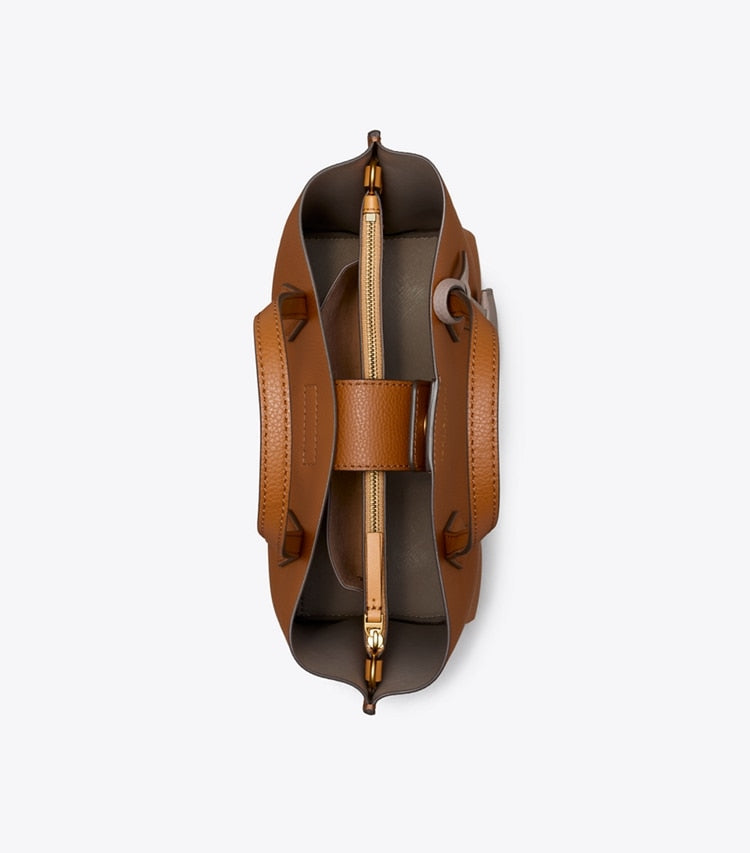 TORY BURCH PERRY SMALL CALFSKIN LEATHER TOTE BAG