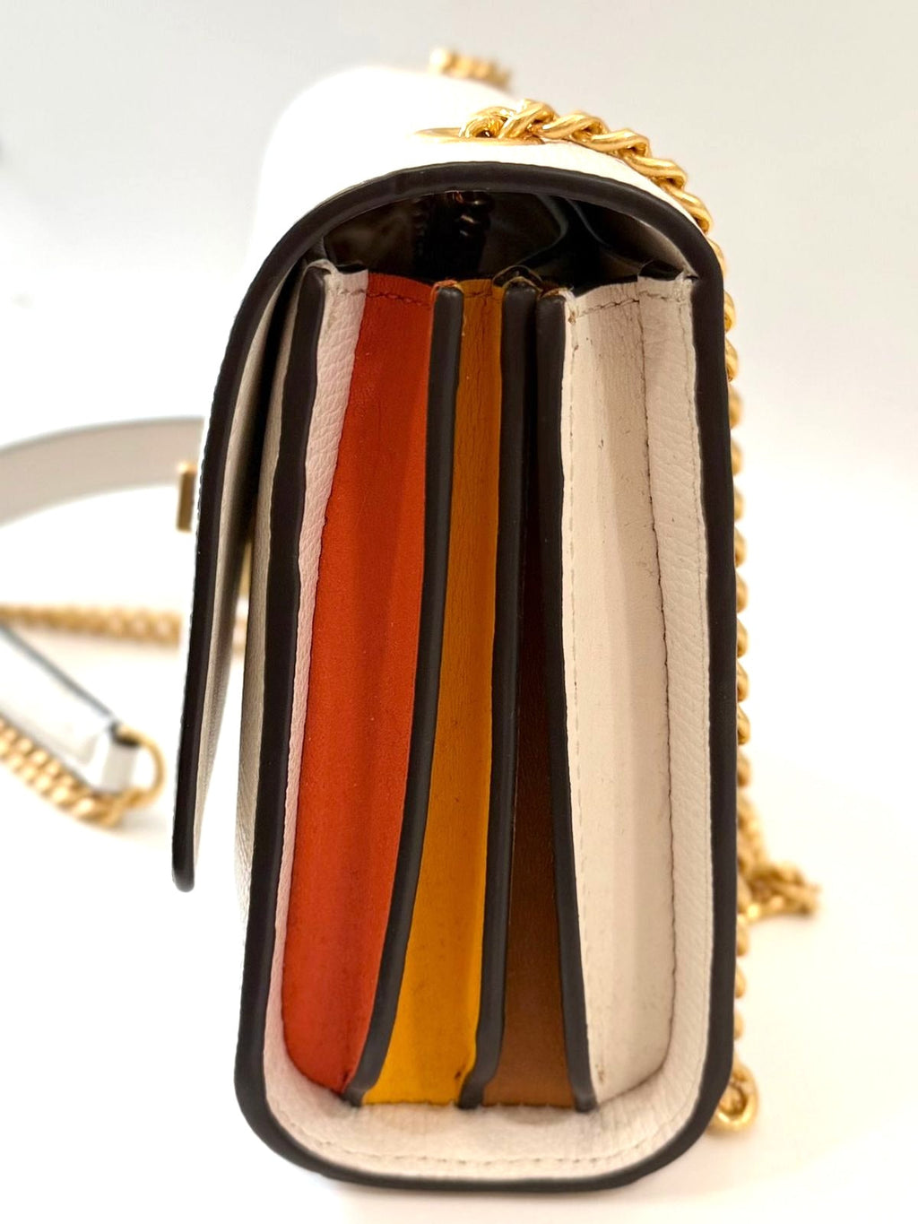 TORY BURCH SMALL KIRA LEATHER CHAIN BAG