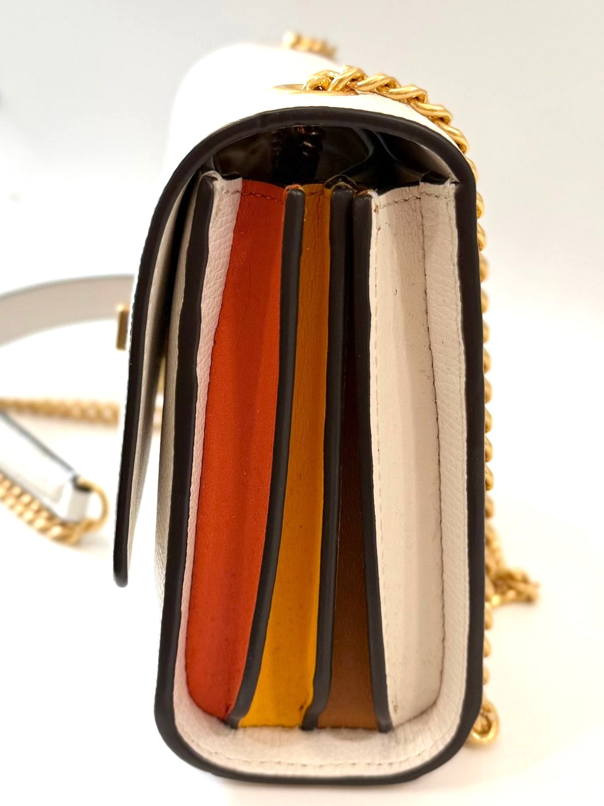 TORY BURCH SMALL KIRA LEATHER CHAIN BAG