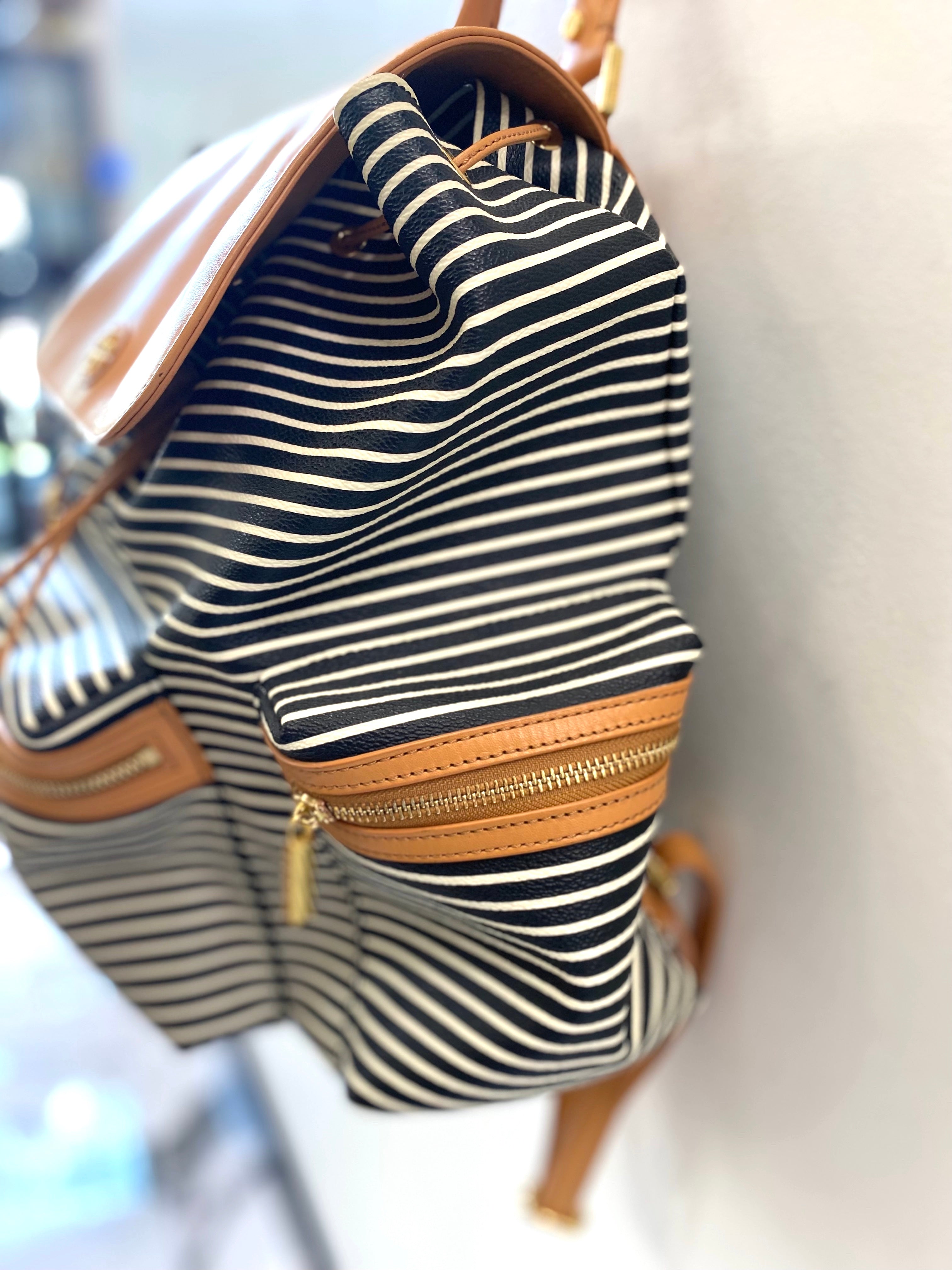 TORY BURCH STRIPED VIVA BACKPACK