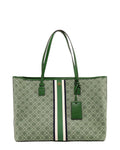 TORY BURCH T MONOGRAM COATED CANVAS TOTE BAG