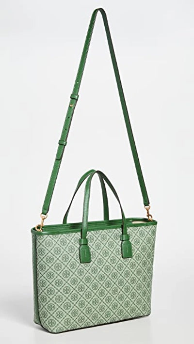 TORY BURCH T MONOGRAM COATED CANVAS TOTE BAG