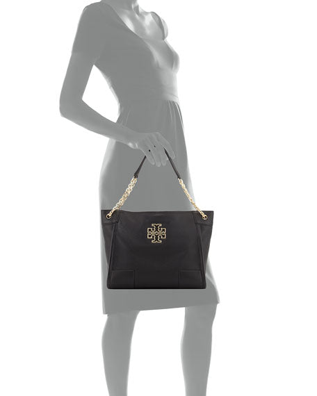 TORY BURCH BRITTEN LEATHER TOTE BAG
