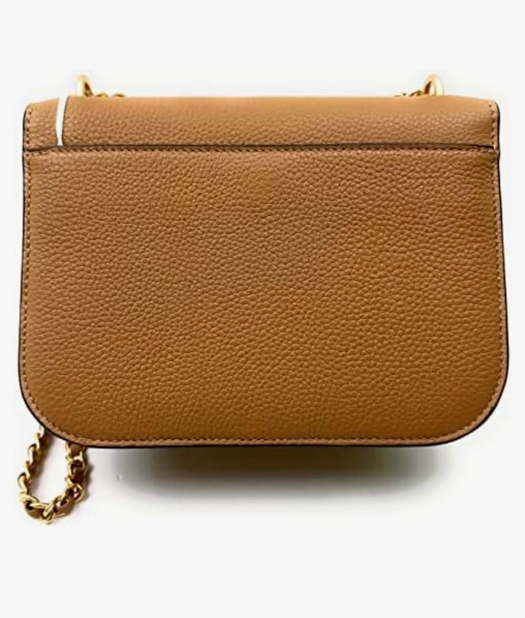 TORY BURCH BRITTEN PEBBLED LEATHER GOLD HARDWARE CROSSBODY BAG
