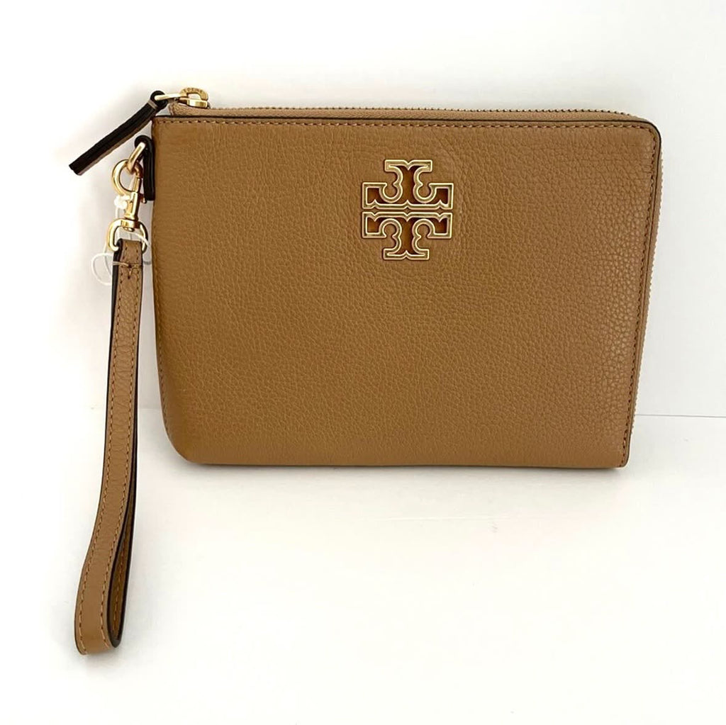 TORY BURCH BRITTEN LARGE ZIP POUCH WRISTLET WALLET