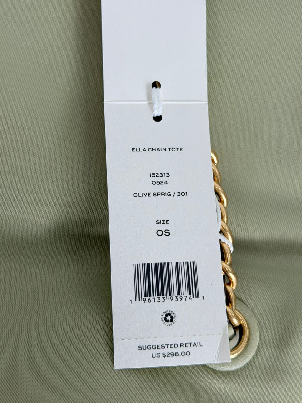 TORY BURCH ELLA CHAIN TOTE BAG
