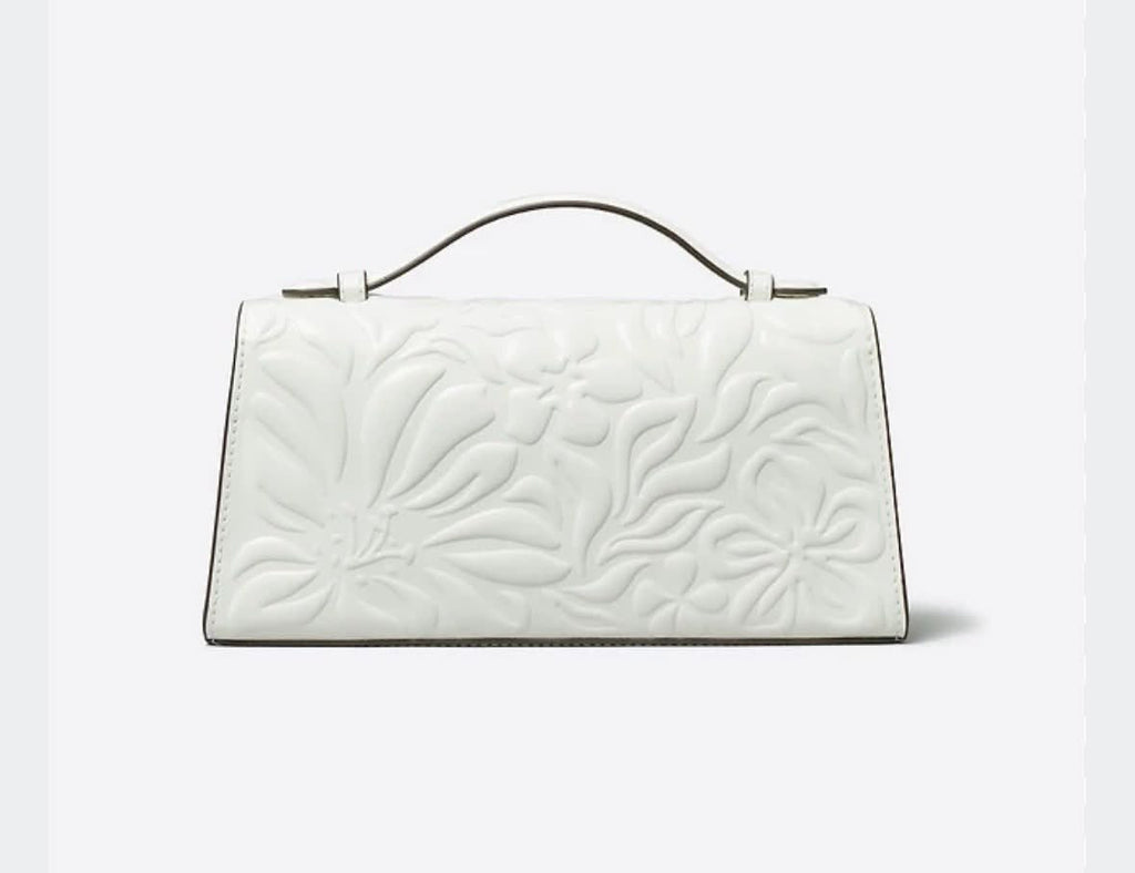 TORY BURCH MINI ROBINSON FLORAL EMBOSSED CROSSBODY BAG