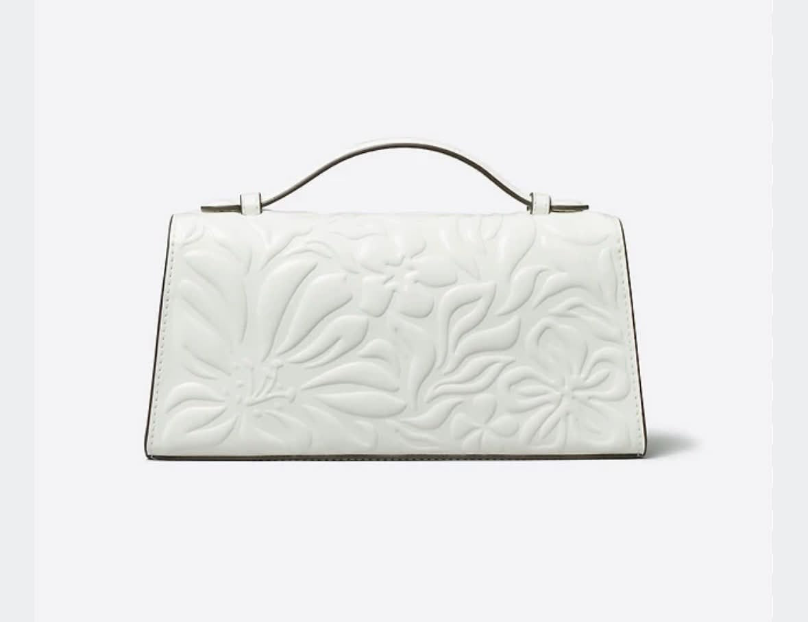 TORY BURCH MINI ROBINSON FLORAL EMBOSSED CROSSBODY BAG