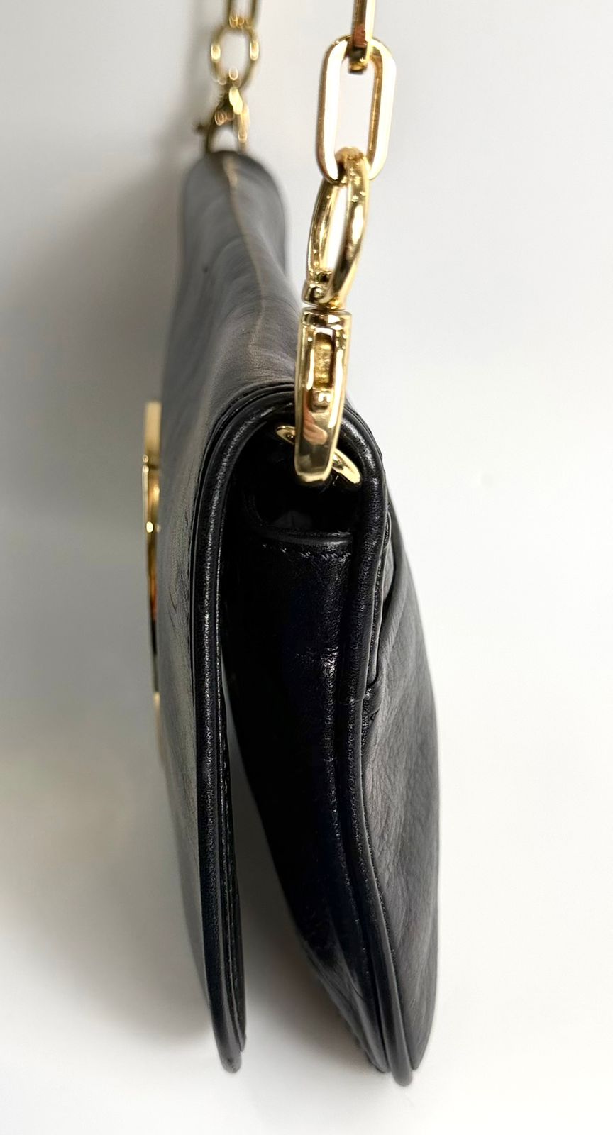 TORY BURCH REVA LOGO CONVERTIBLE CLUTCH BAG WITH CHAIN