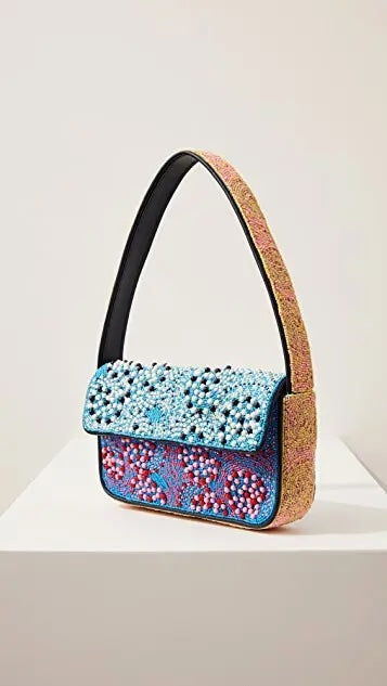 STAUD TOMMY BEADED SHOULDER BAG