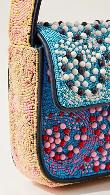 STAUD TOMMY BEADED SHOULDER BAG