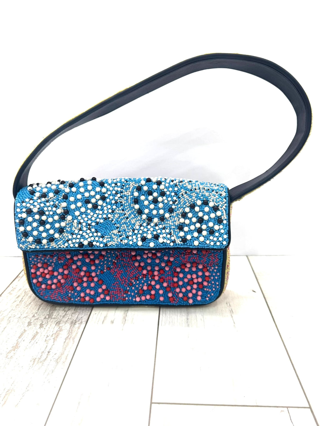 STAUD TOMMY BEADED SHOULDER BAG