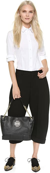 TORY BURCH BRITTEN LEATHER TOTE BAG