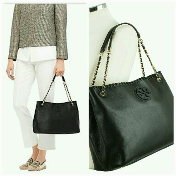 TORY BURCH MARION WHIPSTITCHED CHAIN LARGE BAG