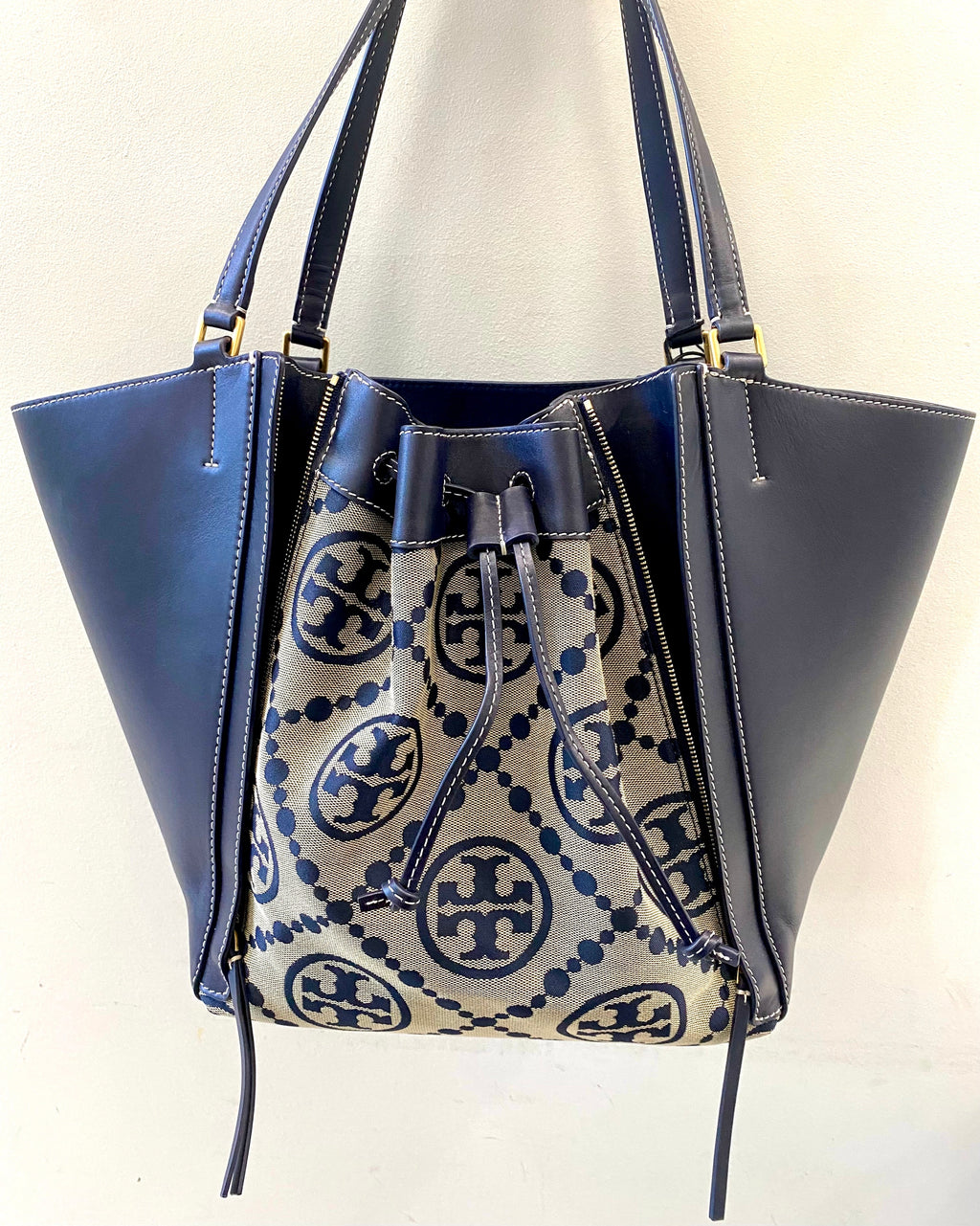 TORY BURCH McGRAW T-MONOGRAM DRAGONFLY TOTE BAG
