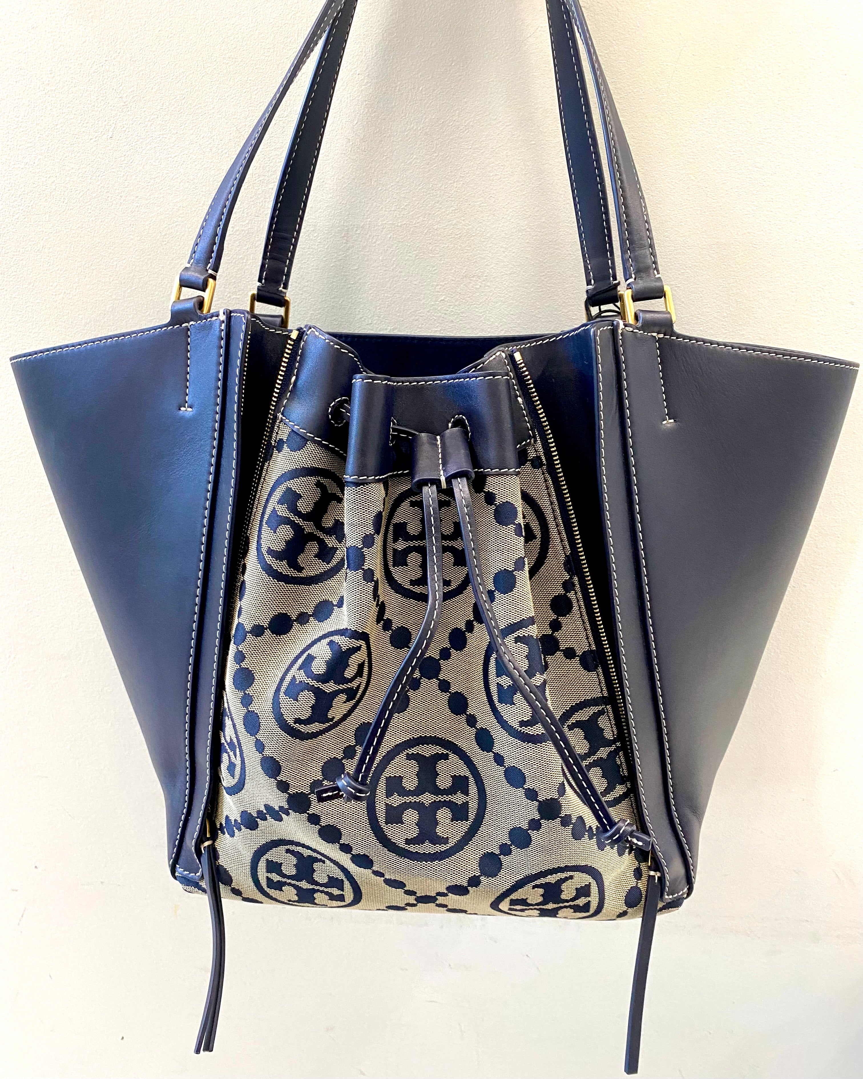TORY BURCH McGRAW T-MONOGRAM DRAGONFLY TOTE BAG