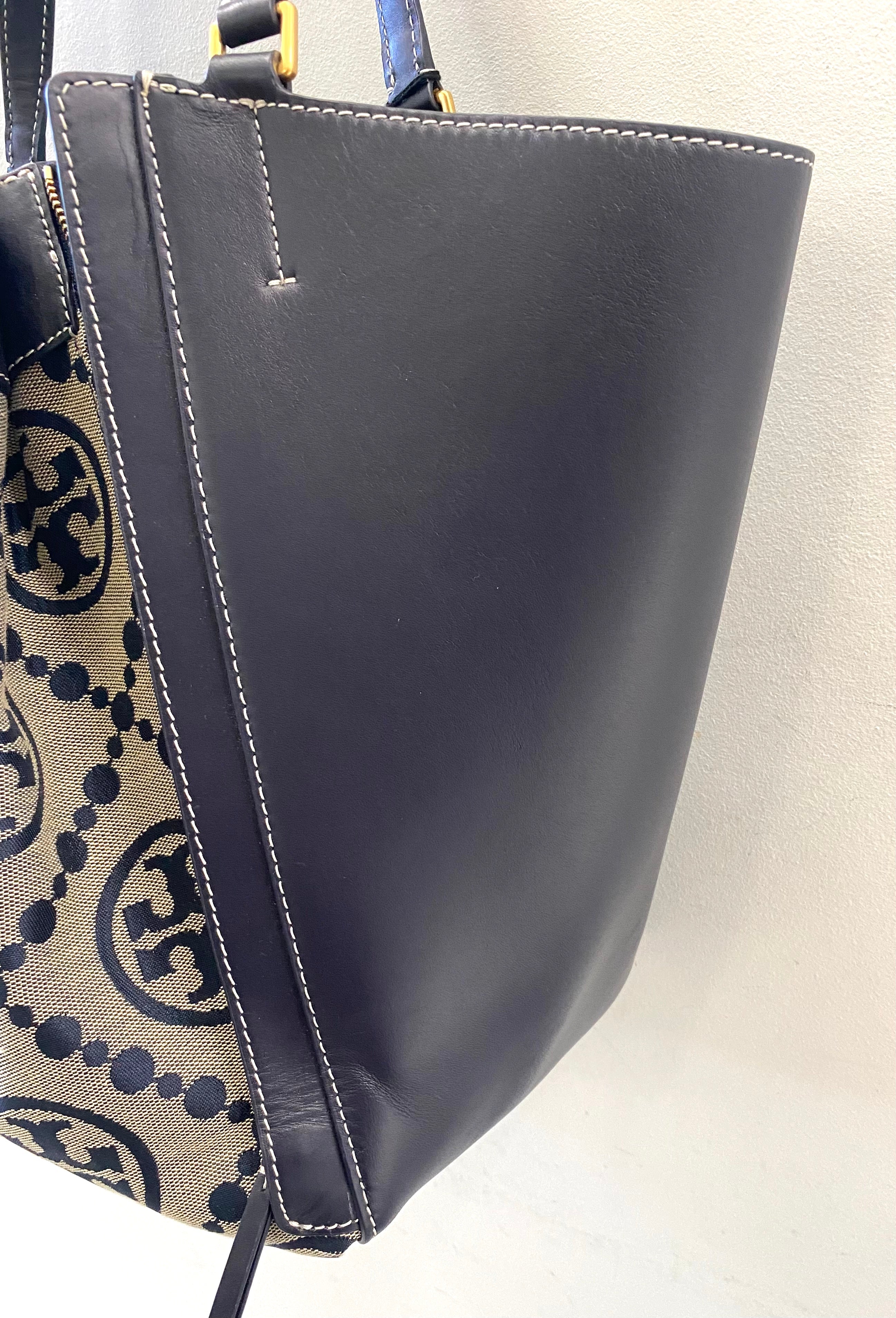 TORY BURCH McGRAW T-MONOGRAM DRAGONFLY TOTE BAG