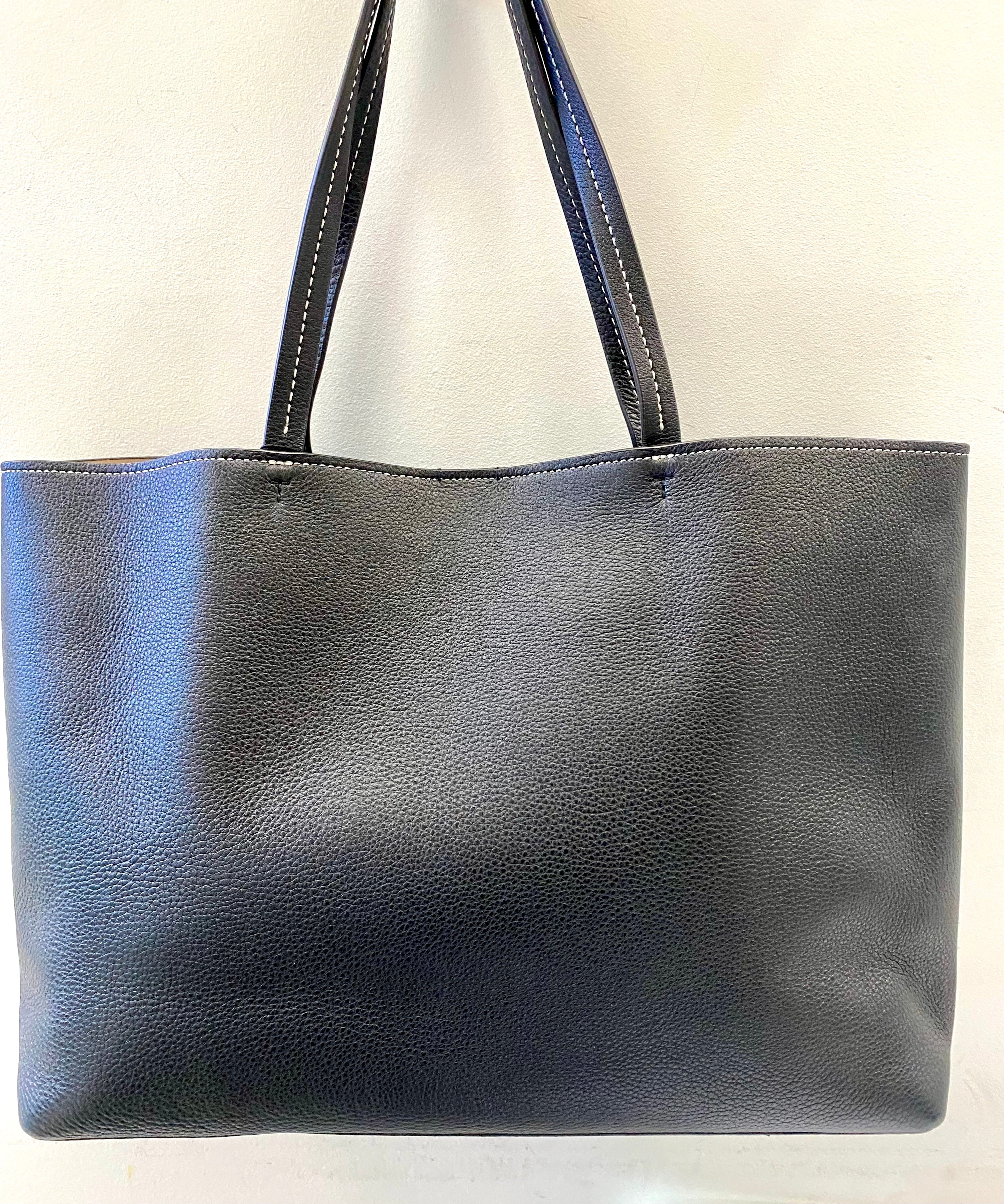 TORY BURCH PERFORATED LOGO LEATHER TOTE BAG