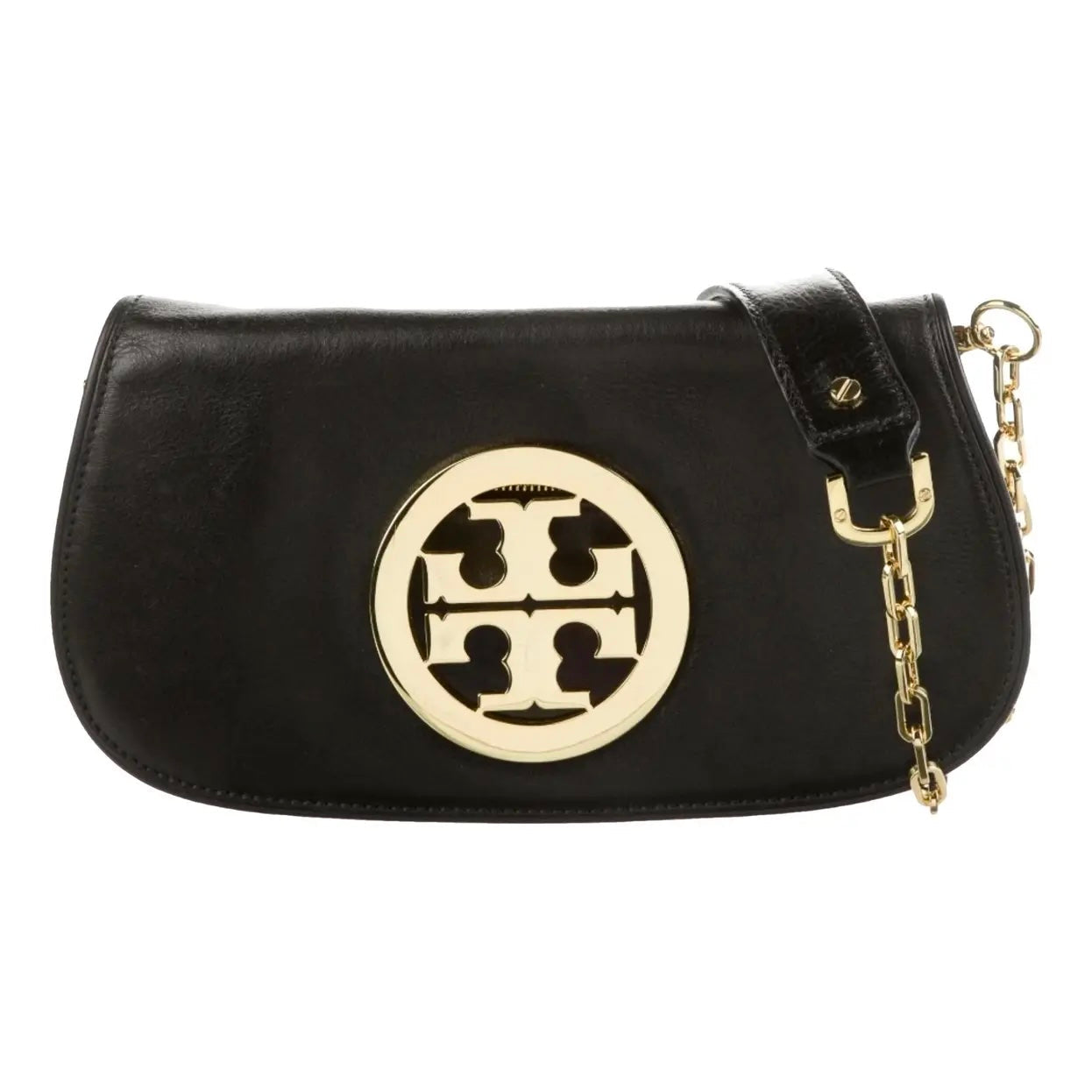 TORY BURCH REVA LOGO CONVERTIBLE CLUTCH BAG WITH CHAIN