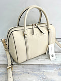 TORY BURCH LEATHER THEA BARREL SATCHEL BAG