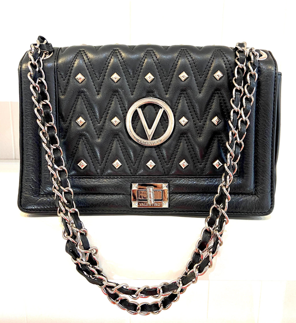 VALENTINO ALICE D LEATHER SHOULDER BAG