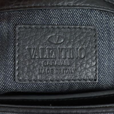 VALENTINO GARAVANI B ROCKSTUD DENIM CROSSBODY BAG