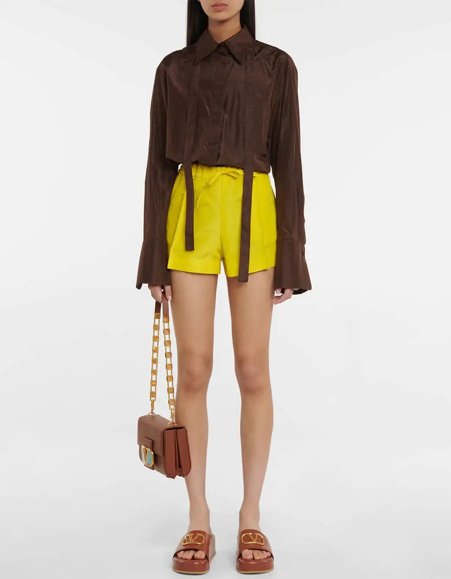 VALENTINO GARAVANI ALCOVE SNAP SMALL CALFSKIN LEATHER SHOULDER BAG