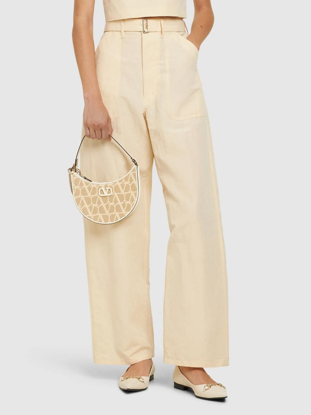 VALNTINO GARAVANI MINI V LOGO HOBO BAG