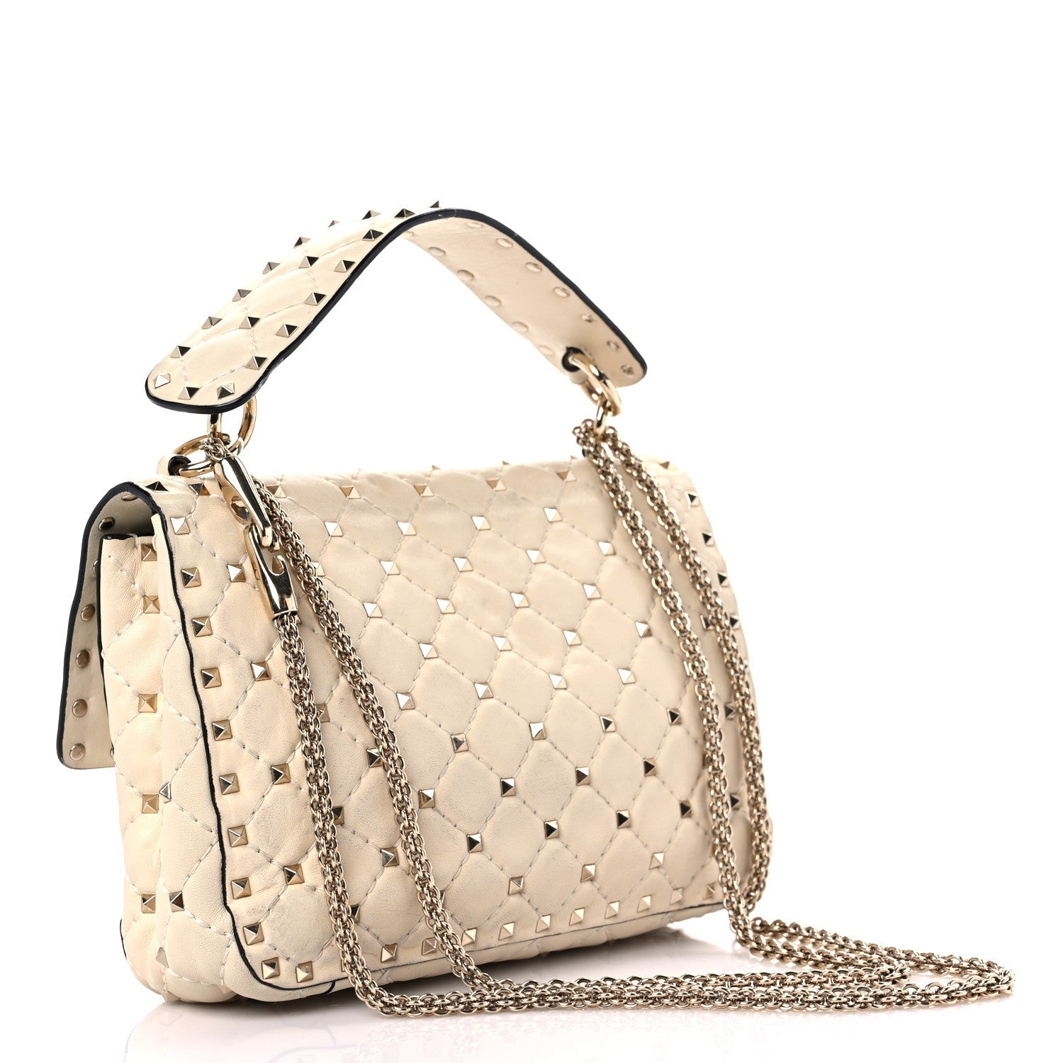 VALENTINO GARAVANI NAPPA MEDIUM ROCKSTUD SPIKE SHOULDER BAG