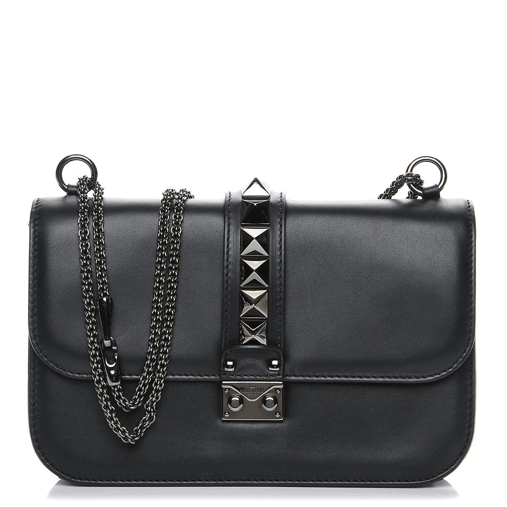 VALENTINO GARAVANI VITELLO GLAM CALFSKIN ROCKSTUD FLAP BAG