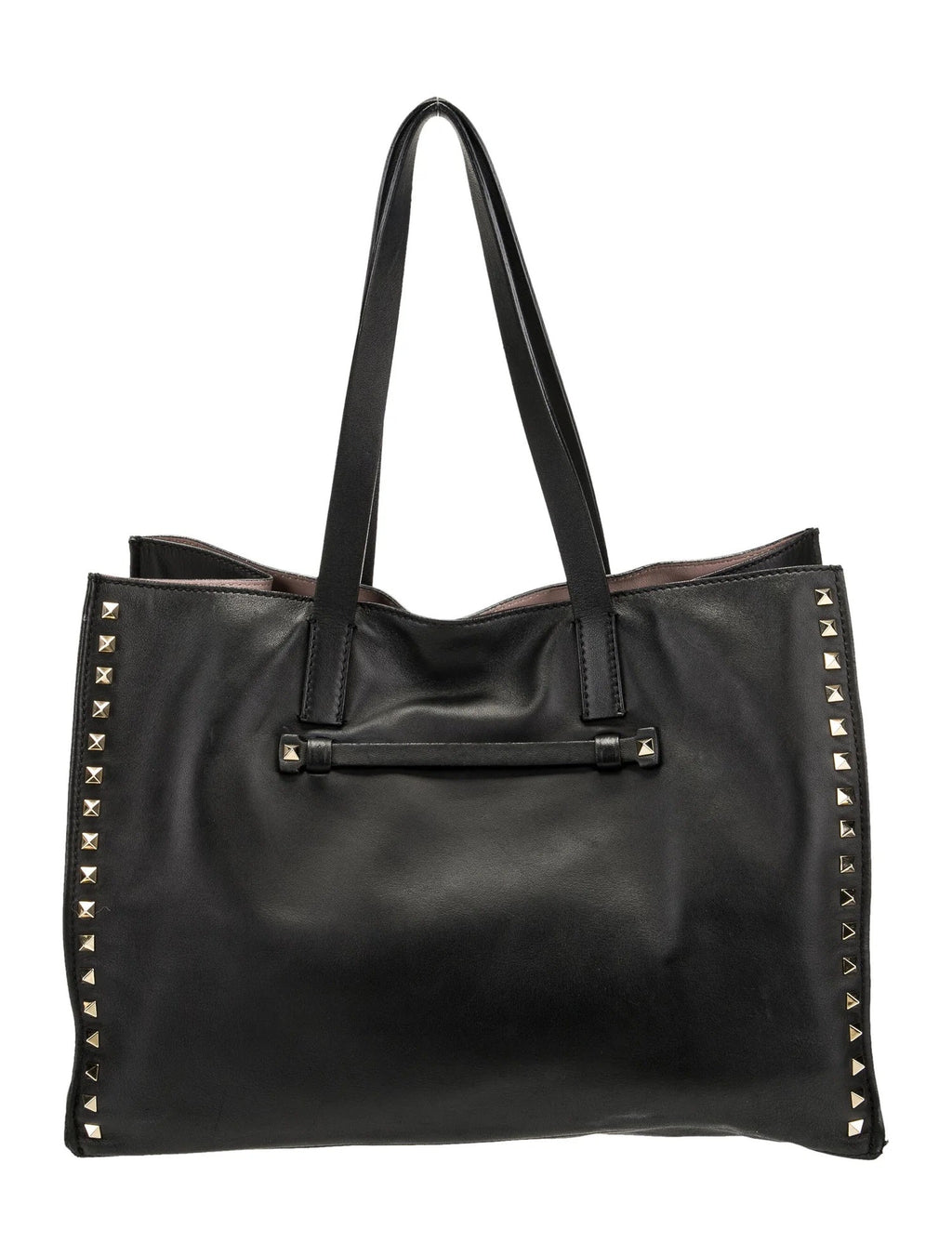 VALENTINO NAPPA LEATHER ROCKSTUD SOFT TOTE BAG