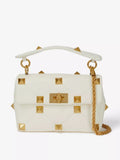 VALENTINO ROMAN STUD LARGE NAPPA LEATHER SHOULDER BAG