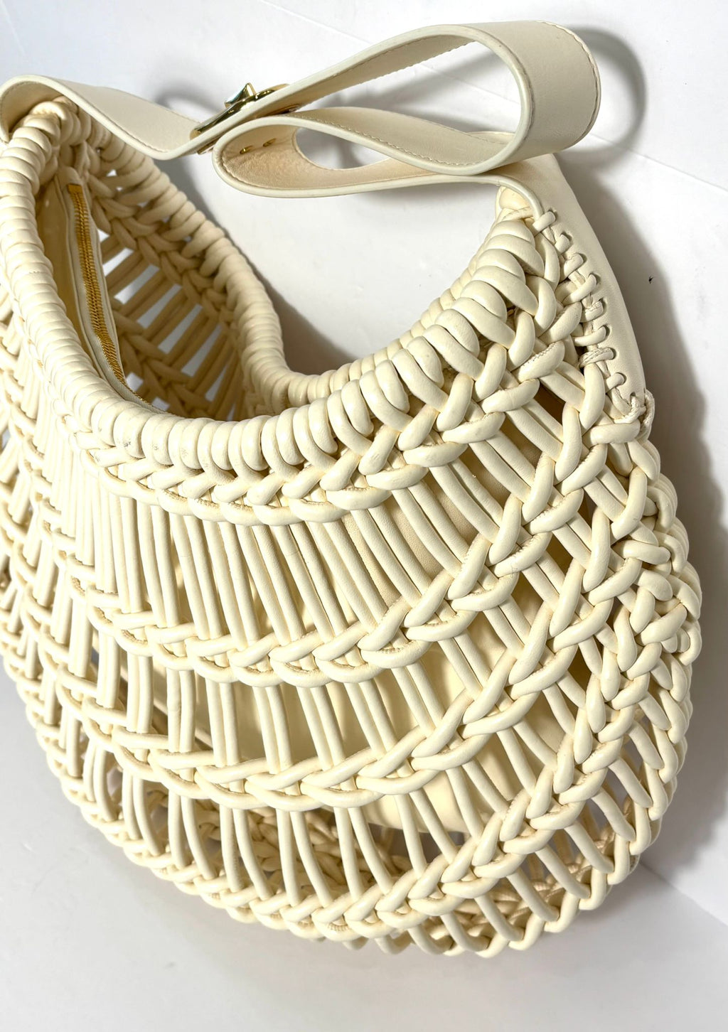 VALENTINO GARAVANI ALLKNOTS WOVEN LEATHER BAG