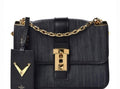 VALENTINO GARAVANI B ROCKSTUD DENIM CROSSBODY BAG