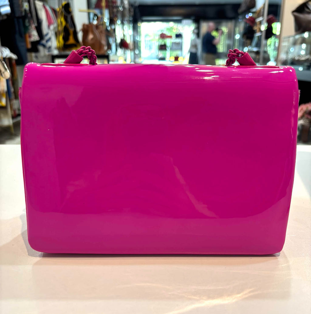 VALENTINO GARAVANI ONE STUD GLOSSY PATENT LEATHER BAG