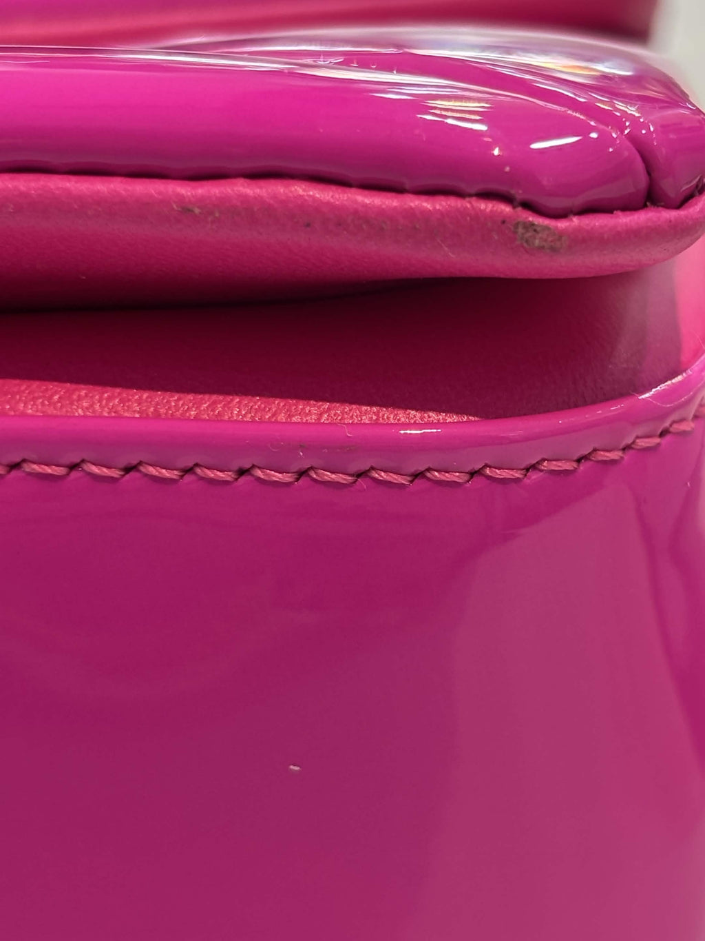 VALENTINO GARAVANI ONE STUD GLOSSY PATENT LEATHER BAG