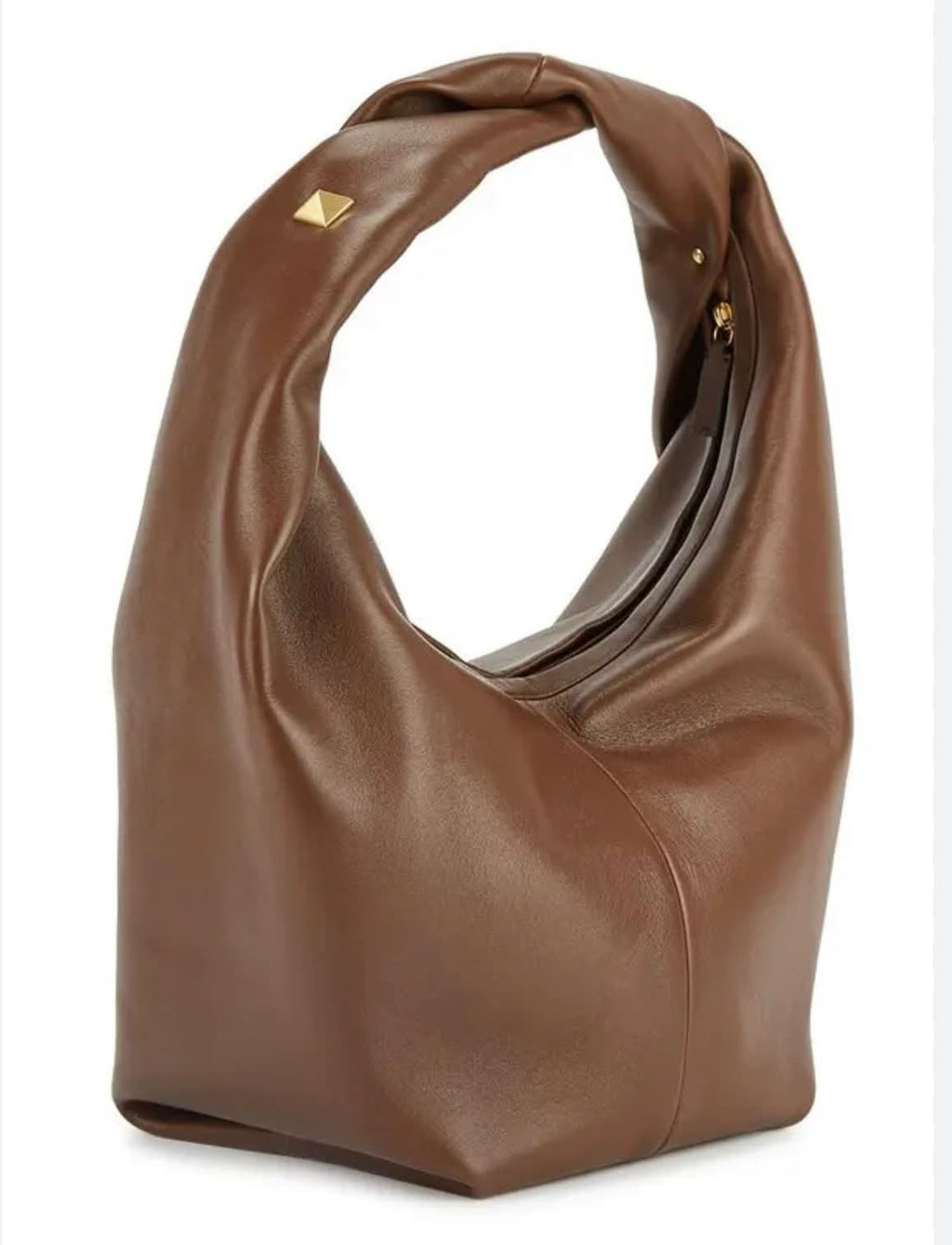 VALENTINO GARAVANI ROCKSTUD CALFSKIN LEATHER HOBO BAG