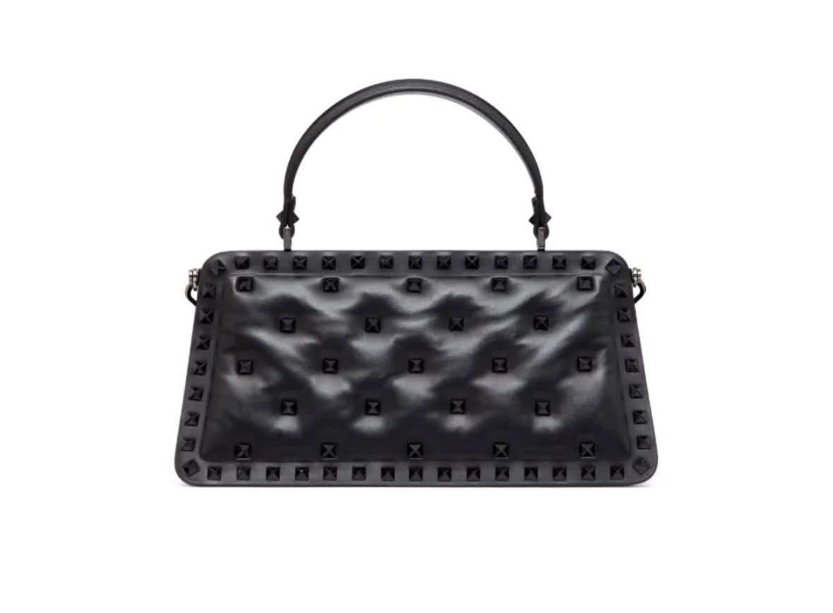 VALENTINO GARAVANI ROCKSTUD PADDED NAPPA LEATHER HANDBAG