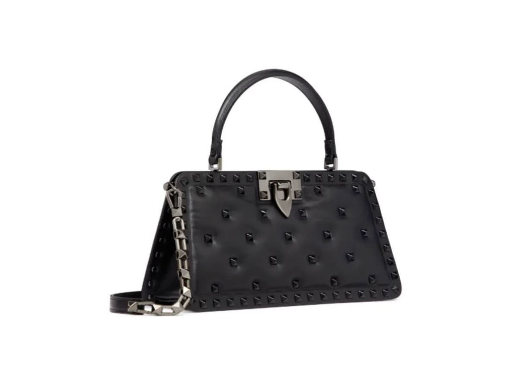 VALENTINO GARAVANI ROCKSTUD PADDED NAPPA LEATHER HANDBAG