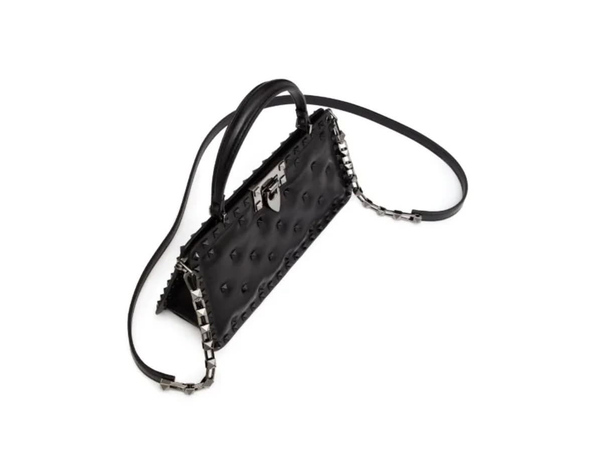 VALENTINO GARAVANI ROCKSTUD PADDED NAPPA LEATHER HANDBAG