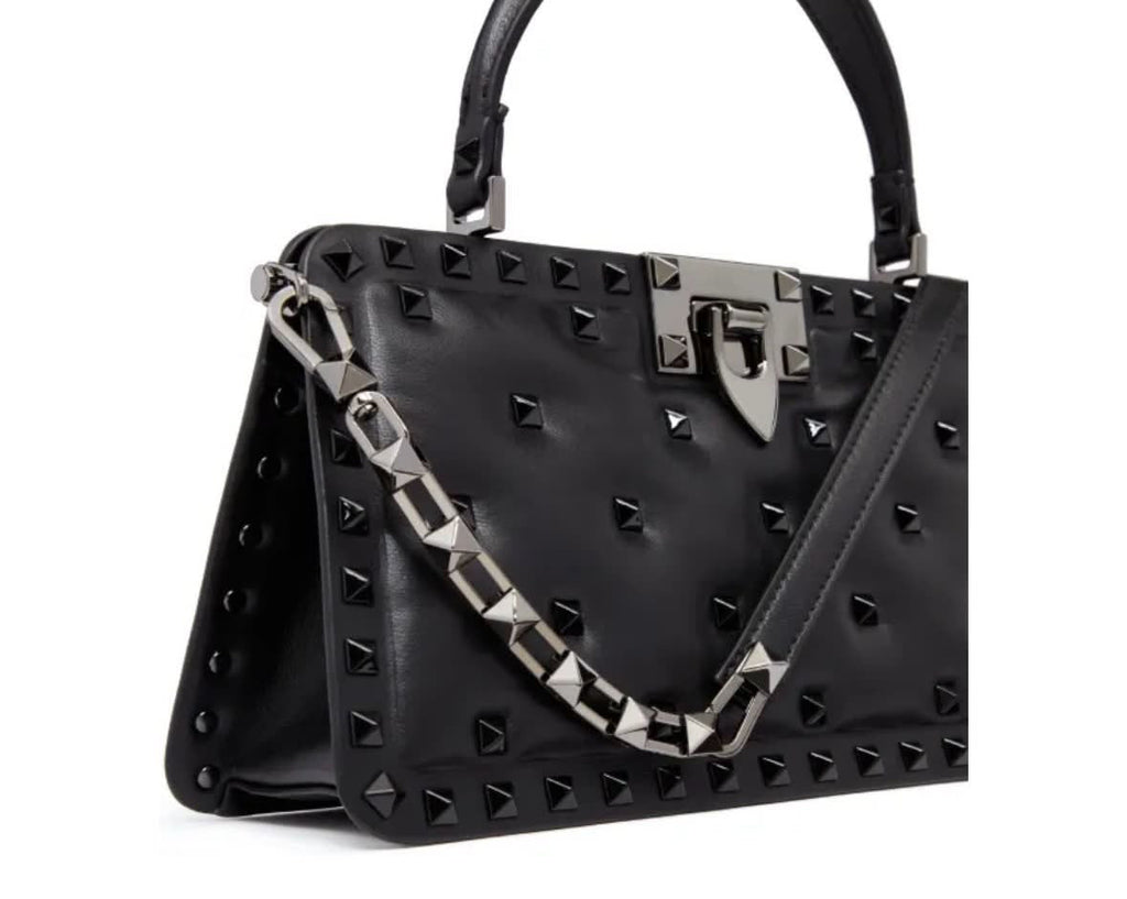VALENTINO GARAVANI ROCKSTUD PADDED NAPPA LEATHER HANDBAG