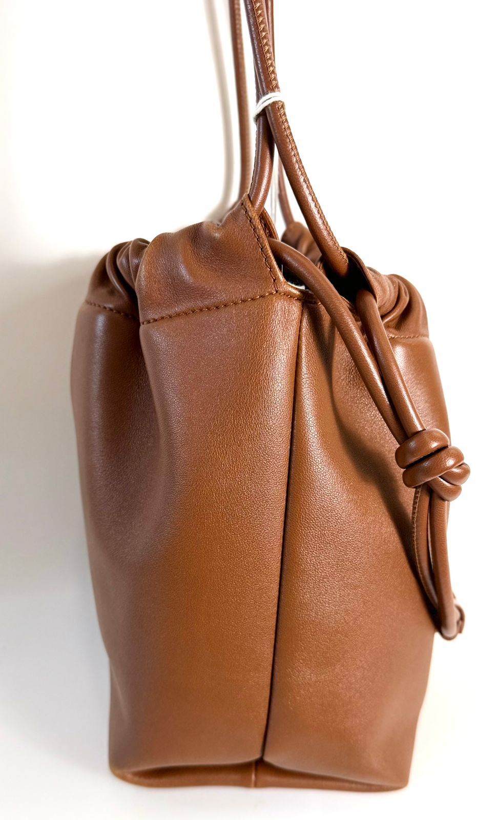 VALENTINO GARAVANI V LOGO CALFSKIN LEATHER DRAWSTRING BAG