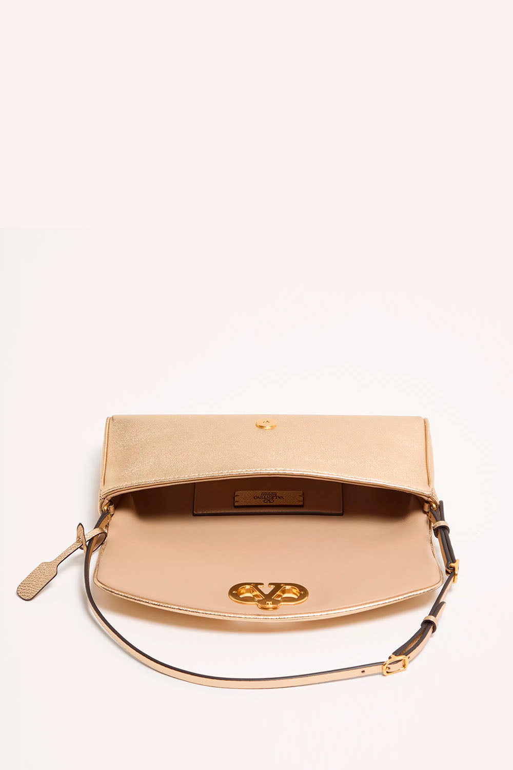 DeVain Small Shoulder Bag in Laminated Nappa Leather