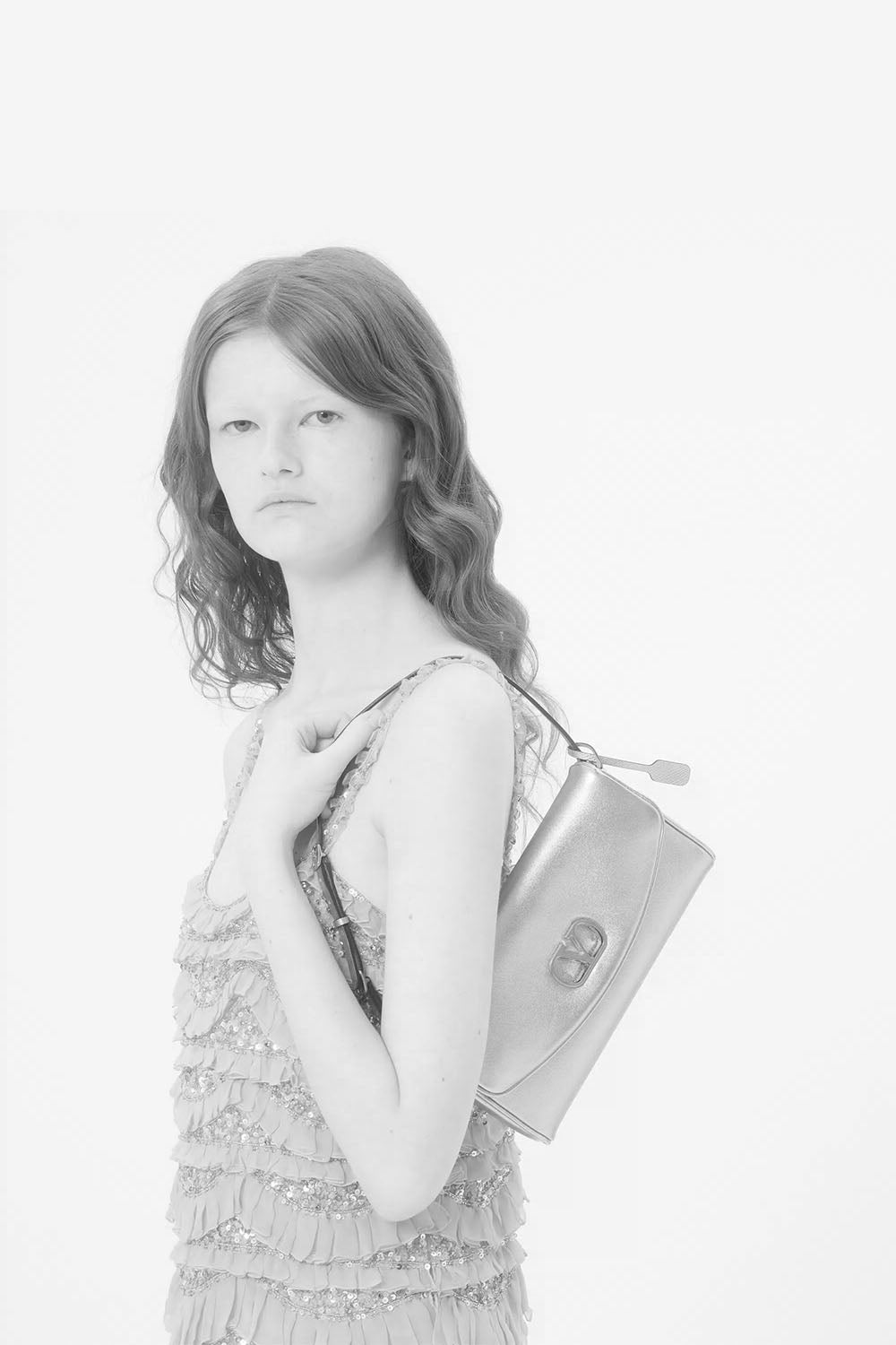 DeVain Small Shoulder Bag in Laminated Nappa Leather