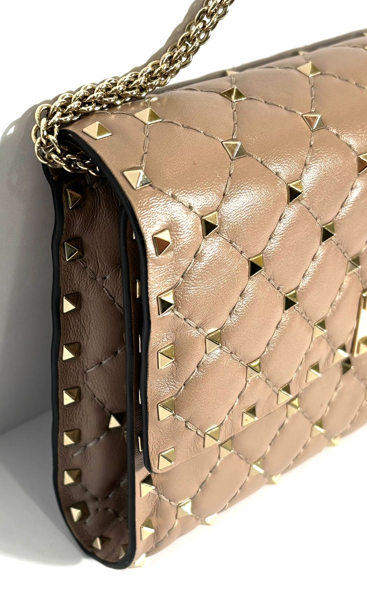 VALENTINO GARAVANI ROCKSTUD SPIKE NAPPA LEATHER CROSSBODY BAG