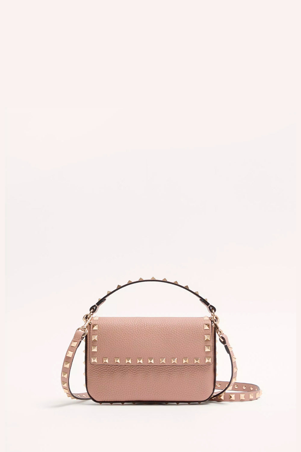 Rockstud Grainy Calfskin Pouch