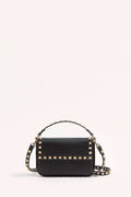 Rockstud Grainy Calfskin Pouch