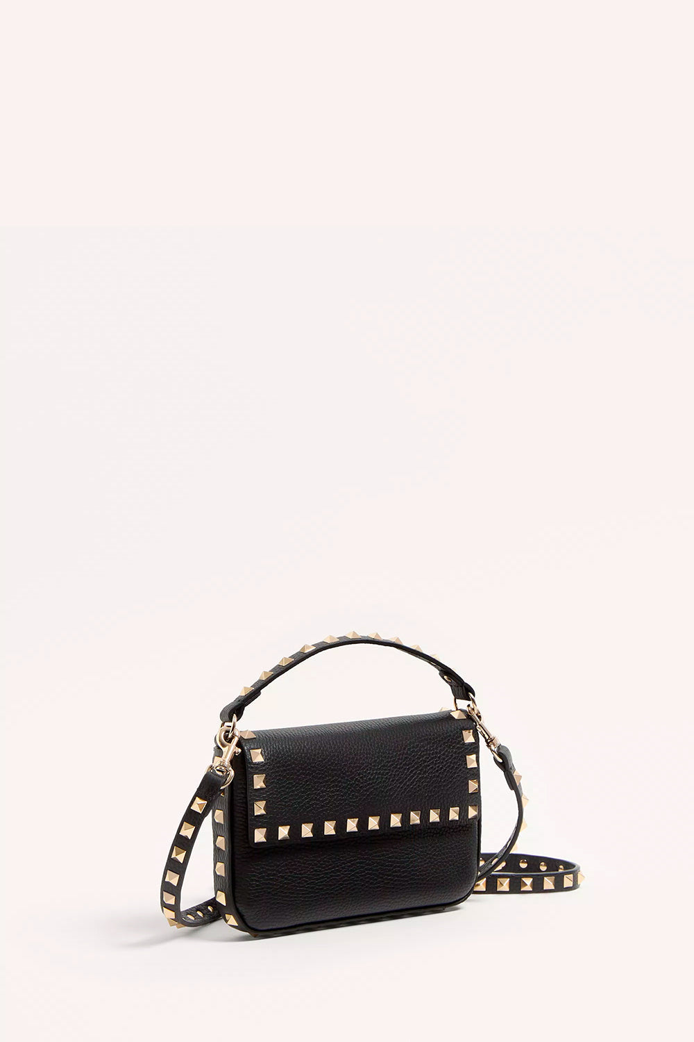 Rockstud Grainy Calfskin Pouch